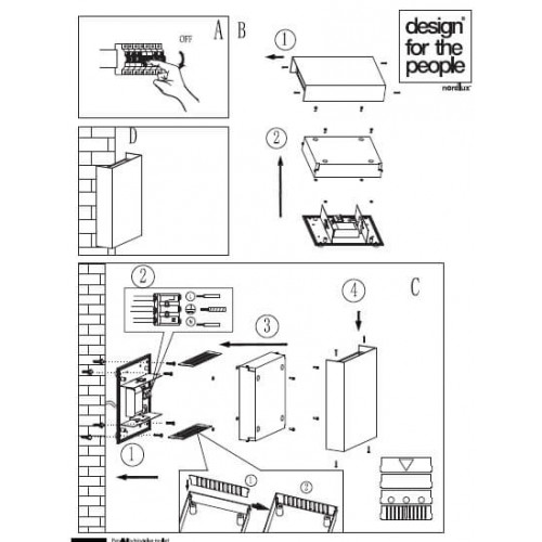 Настінний вуличний світильник Nordlux FOLD 45401030