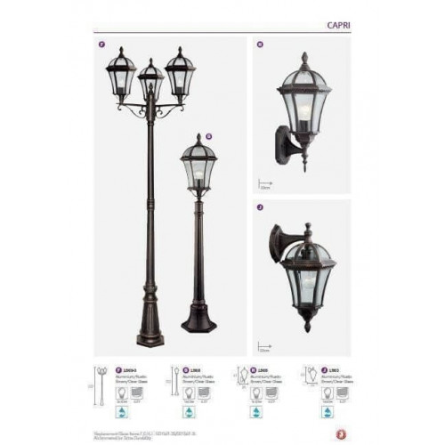 Світильник вуличний Searchlight 1563 CAPRI