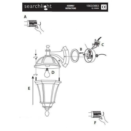 Світильник вуличний Searchlight 1563 CAPRI