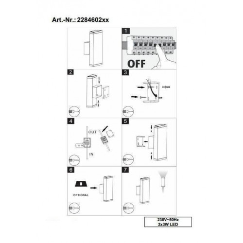 Настінний вуличний світильник TRIO COLORADO 228460231