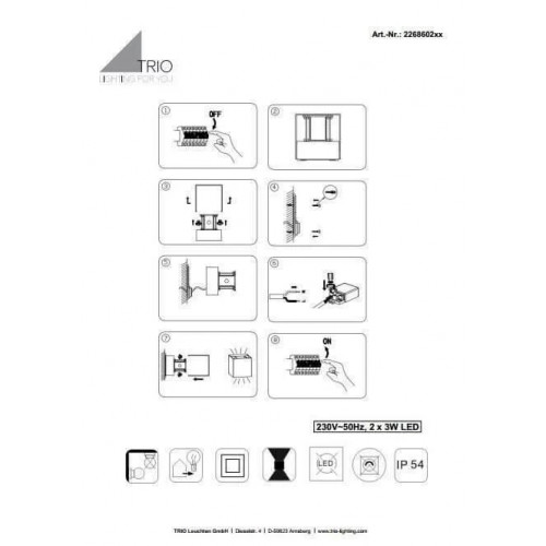 Світильник вуличний Trio 227860242 SACRAMENTO