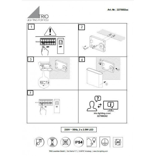 Світильник вуличний Trio 227560242 THAMES