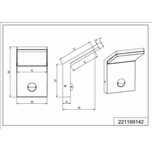 Світильник вуличний Trio 221169142 PEARL