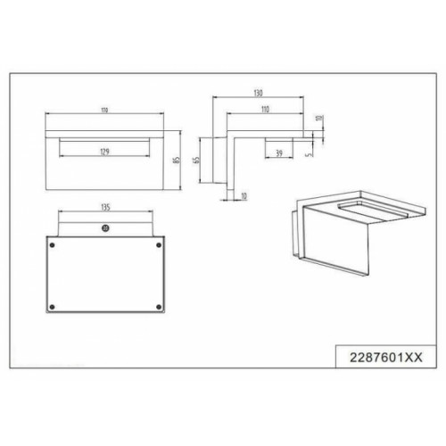 Світильник вуличний Trio 228760142 TRAVE