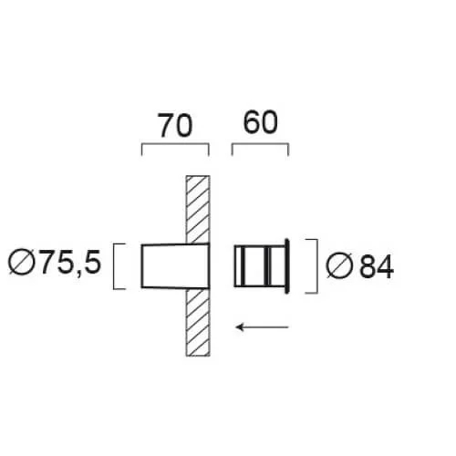 Вбудований світильник Viokef 4261100 SERIFOS