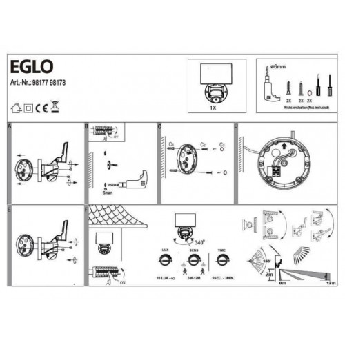 Світильник вуличний Eglo 98178 PAGINOPAGINO