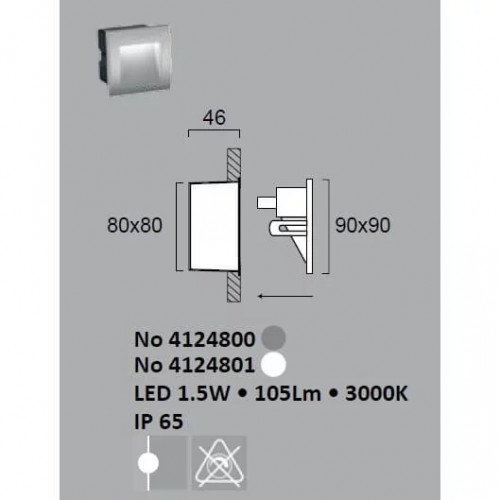 Вбудований світильник Viokef 4124801 RIVA