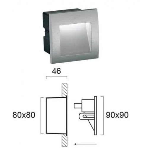 Вбудований світильник Viokef 4124800 RIVA