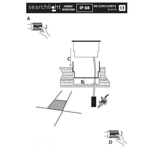 Вбудований світильник Searchlight 9914WH WALKOVER