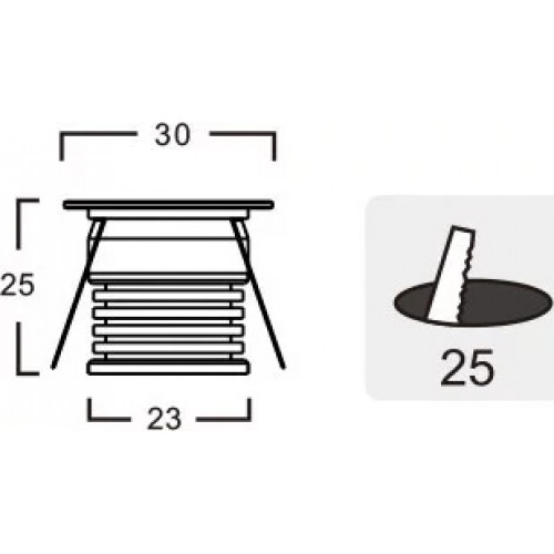 Вбудований світильник Viokef 4223200 ROYAL