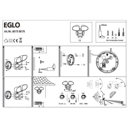 Світильник вуличний Eglo 98176 PAGINOPAGINO