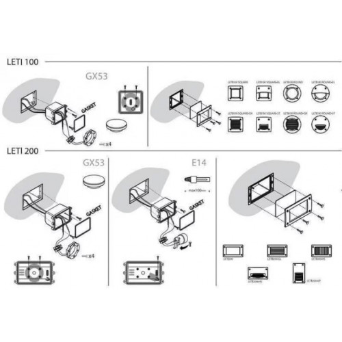 Вбудований світильник Ideal Lux 096582 LETI