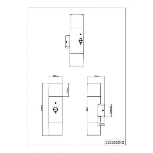 Світильник вуличний Trio 222260242 HOOSIC