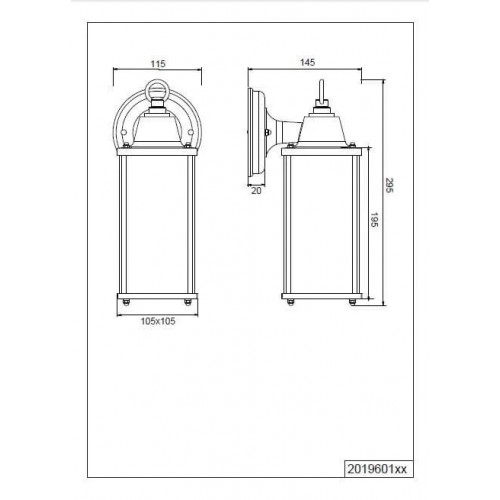 Світильник вуличний Trio 201960142 OLONA