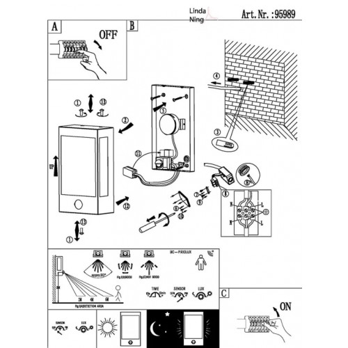 Світильник вуличний Eglo 95989 RALORA