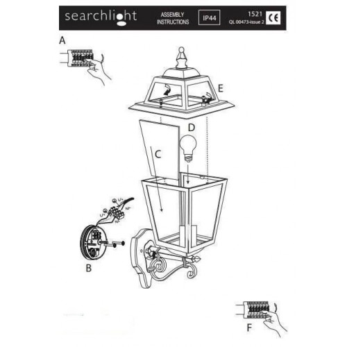 Світильник вуличний Searchlight 1521 NEW ORLEANS