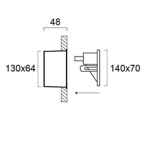 Вбудований світильник Viokef 4124900 RIVA