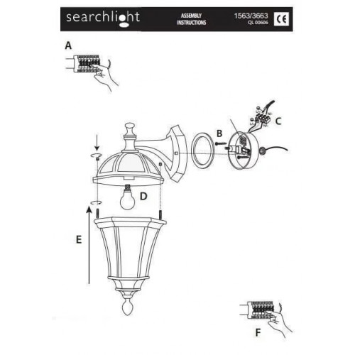 Світильник вуличний Searchlight 1563 CAPRI