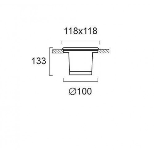 Вбудований світильник Viokef 4054000 FRANCO