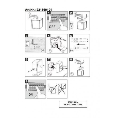 Світильник вуличний Trio 221560142 CUBANGO