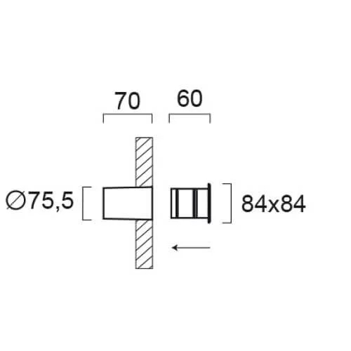 Вбудований світильник Viokef 4261200 SERIFOS