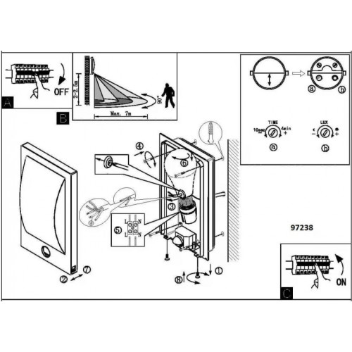 Світильник вуличний Eglo 97238 VERRES