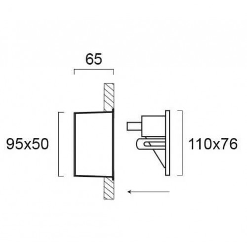 Вбудований світильник Viokef 4198800 THETA