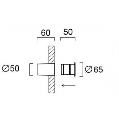 Вбудований світильник Viokef 4262000 ITHAKI