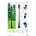 Світильник вуличний Searchlight 82531BK BEL AIRE
