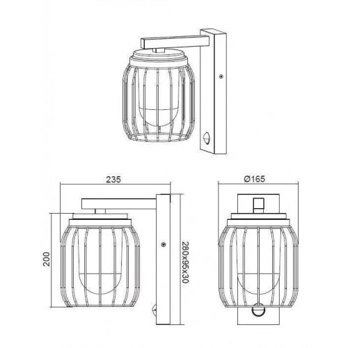 Світильник вуличний Trio 210869124 TUELA
