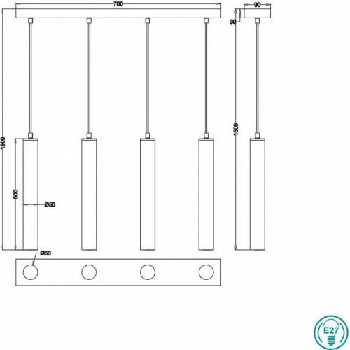 Світильник вуличний Trio 222969242 TUNGA
