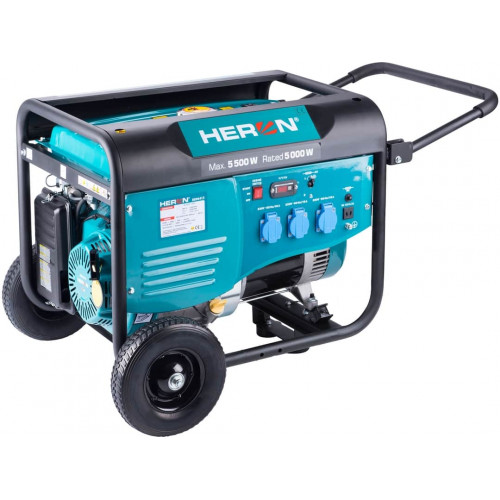 Бензиновий однофазний генератор HERON 8896413 5 kW