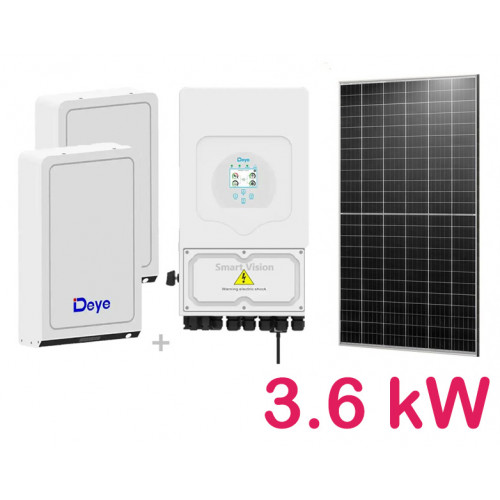 Комплект Інвертор + Акумулятор + Сонячна панель Deye 3,6 kW