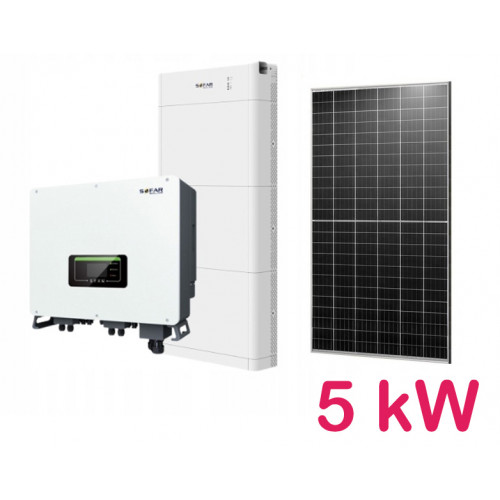 Комплект Інвертор + Акумулятор + Сонячна панель Sofar 5 kW