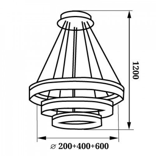 LED люстра с пультом 60W 4500К WL-015367