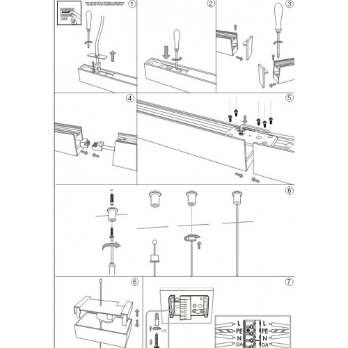 Світлодіодний лінійний світильник Ideal Lux DRAFT 223773