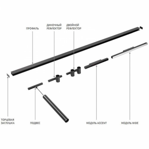 Трек Ideal Lux OXY PROFILES TRACK HIGH 2M 223988