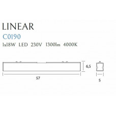 Світлодіодний лінійний світильник MAXlight LINEAR C0190