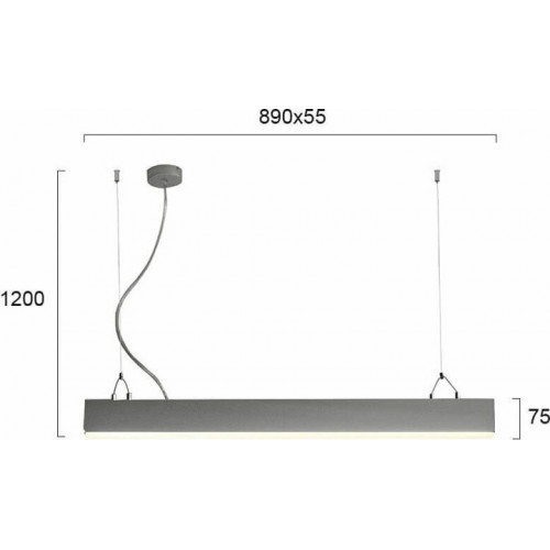 Світлодіодний лінійний світильник Viokef STATION 3911-0013-3-U-N