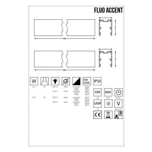 Світлодіодний лінійний світильник Ideal Lux FLUO ACCENT 192420