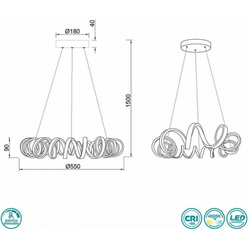Люстра Trio WAILER 303690332