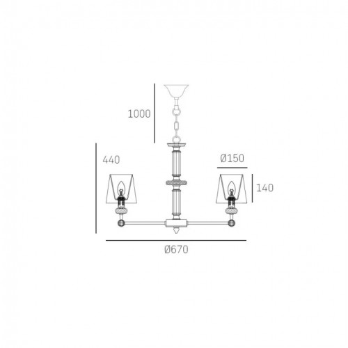 Люстра CosmoLight DOHA P06285NI-WH