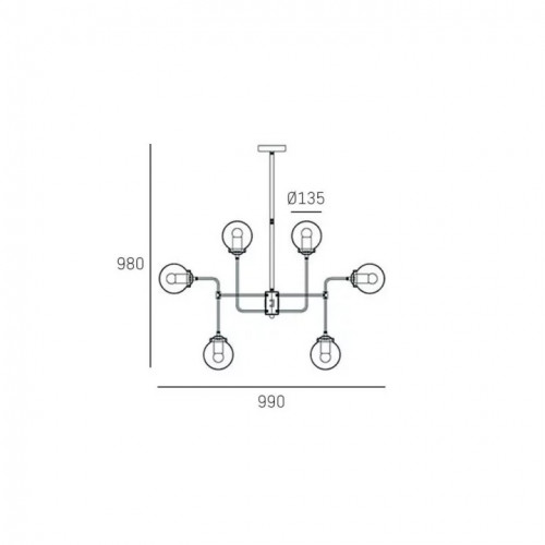 Люстра CosmoLight DOHA P06285NI-WH