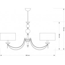 Люстра Kutek ZAFFIRO ZAF-ZW-2(P/A)
