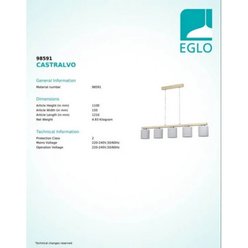 Люстра Eglo CASTRALVO 98591