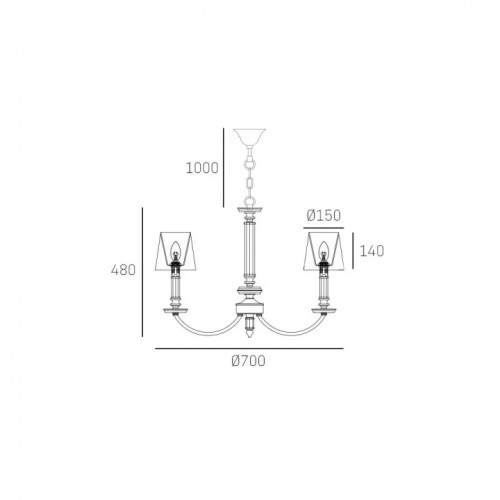 Люстра CosmoLight SIENA P06308NI-WH