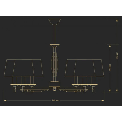 Люстра Kutek FELLINO FEL-ZW-6(N/A)