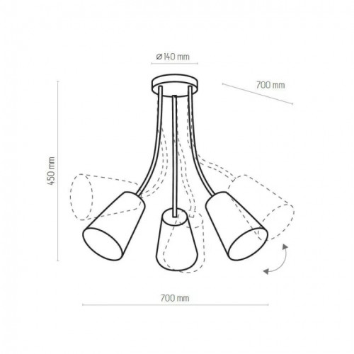 Люстра TK Lighting WIRE SILVER 3241