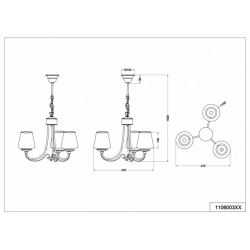 Люстра Trio CORTEZ 110600378