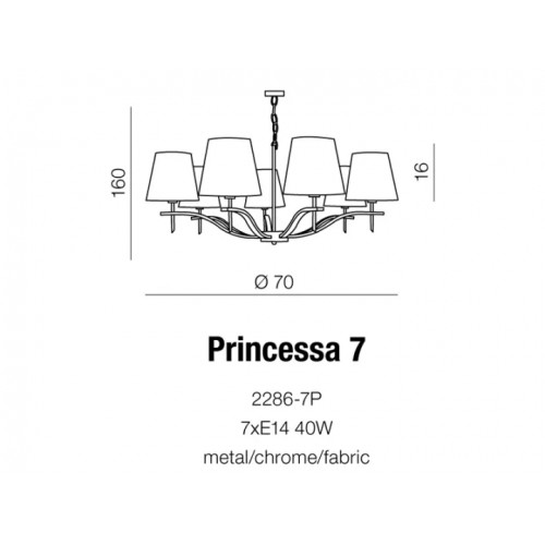 Люстра AZzardo PRINCESSA 7 AZ0725 (22867P )